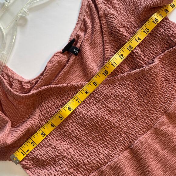 Torrid Ash Rose Textured Off Shoulder Top Womens Size 2X Faux Wrap Babydoll - Picture 10 of 11